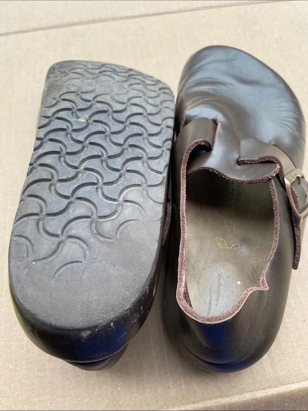 Birkenstock Brown Leather Slip-On Loafers
